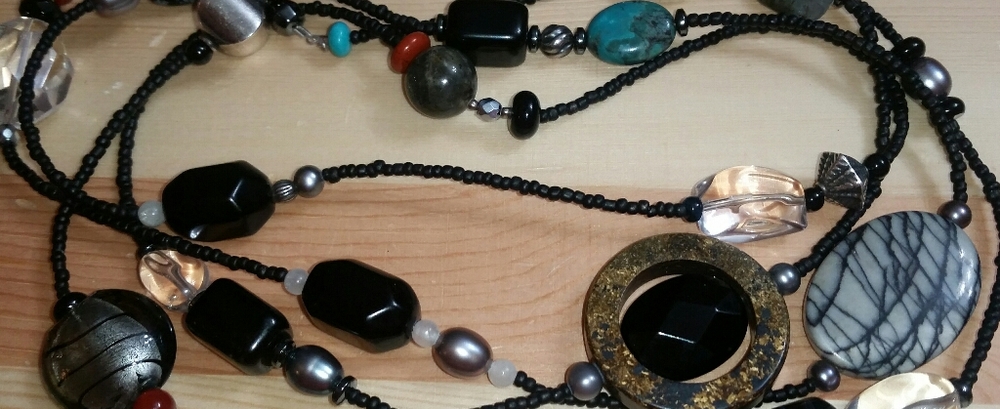 Silpada Sterling Silver 'Boho' Gemstone Necklace